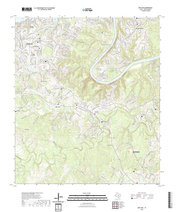 Bee Cave, TX — USGS 7.5-minute topo (2022)