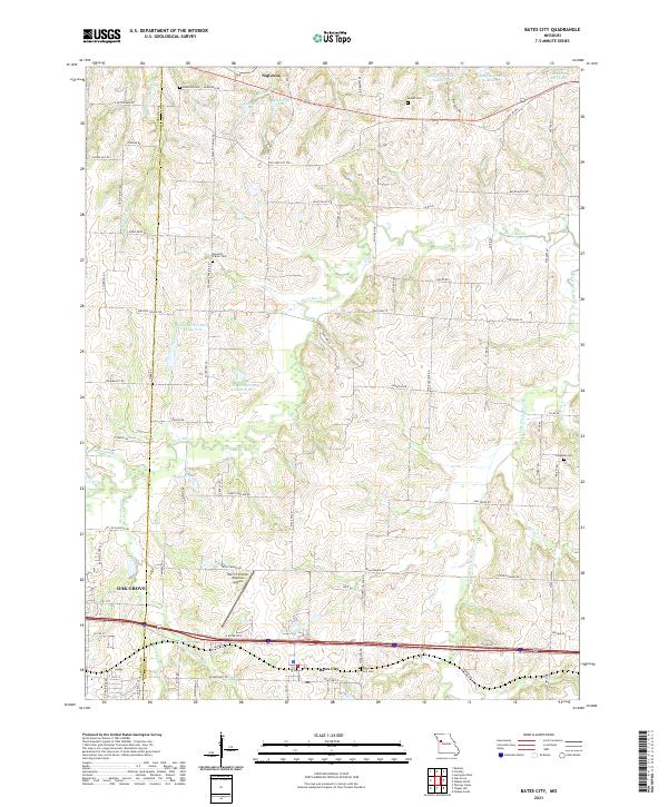 Bates City, MO — USGS 7.5-minute topo (2021)