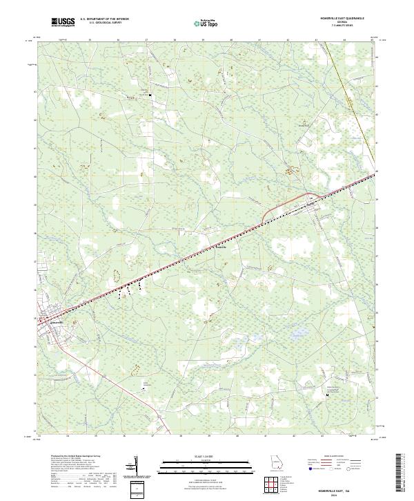 Homerville East, GA — USGS 7.5-minute topo (2024)