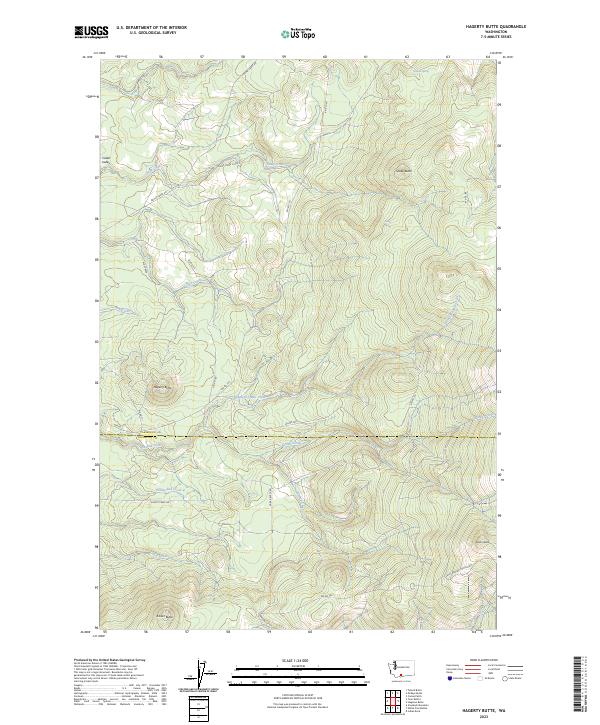 Hagerty Butte, WA — USGS 7.5-minute topo (2023)