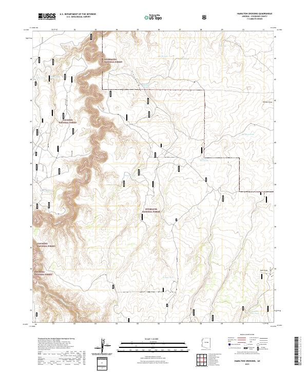 Hamilton Crossing, AZ — USGS 7.5-minute topo (2021)