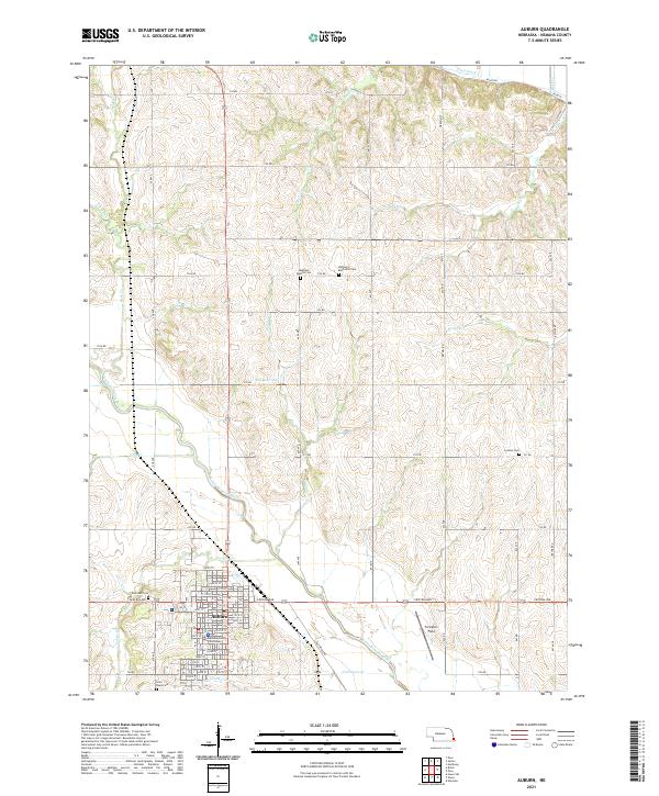 Auburn, NE — USGS 7.5-minute topo (2021)