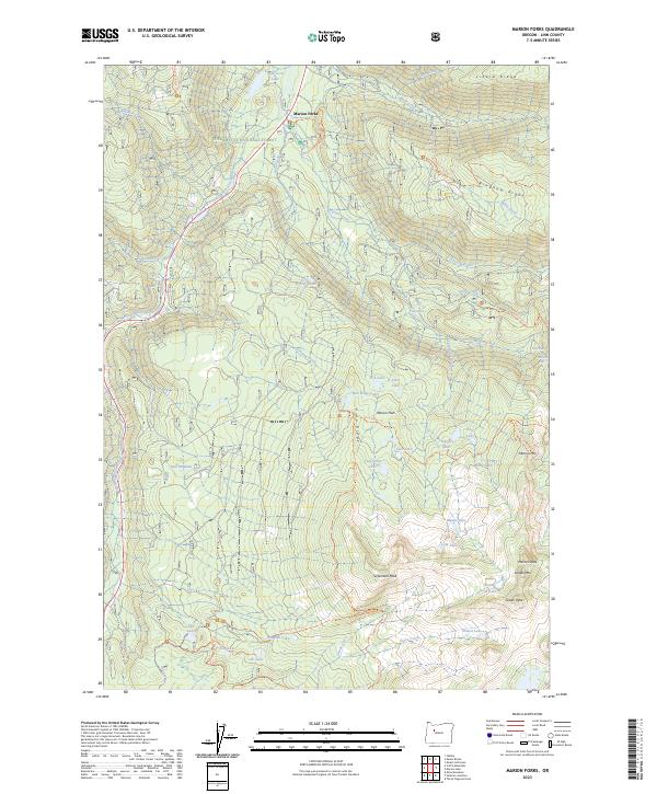 Marion Forks, OR — USGS 7.5-minute topo (2023)