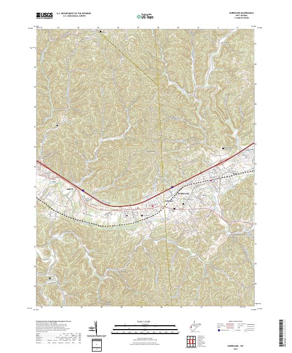 Hurricane, WV — USGS 7.5-minute topo (2023)