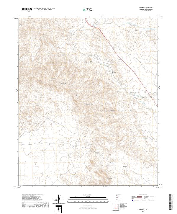 Ives Peak, AZ — USGS 7.5-minute topo (2021)