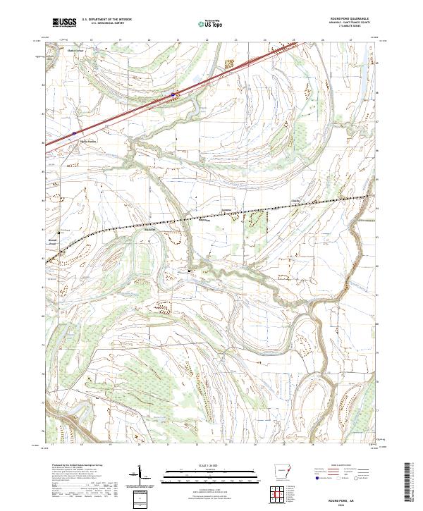 Round Pond, AR — USGS 7.5-minute topo (2024)
