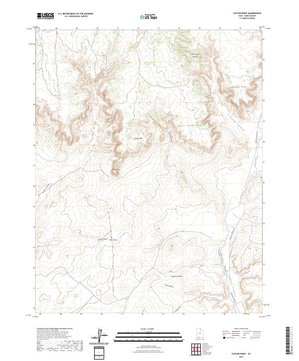 Cutler Point, UT — USGS 7.5-minute topo (2023)