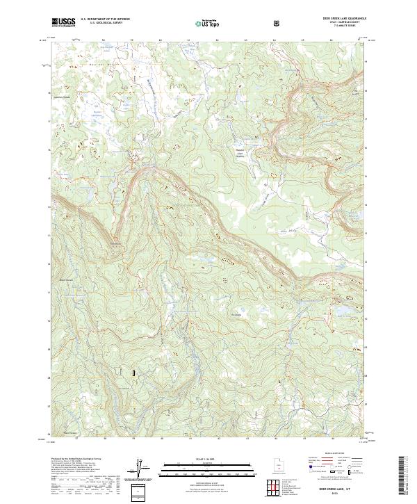Deer Creek Lake, UT — USGS 7.5-minute topo (2023)