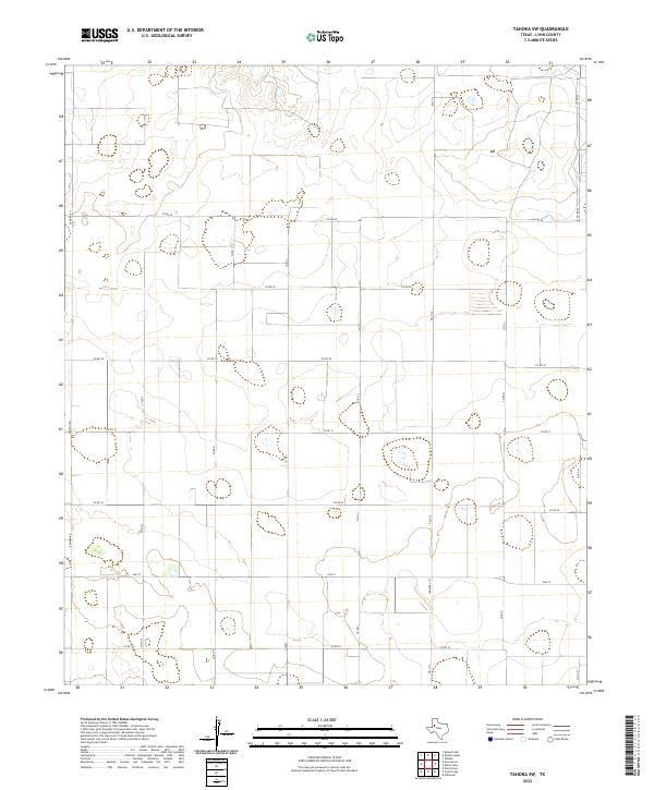 Tahoka SW, TX — USGS 7.5-minute topo (2022)
