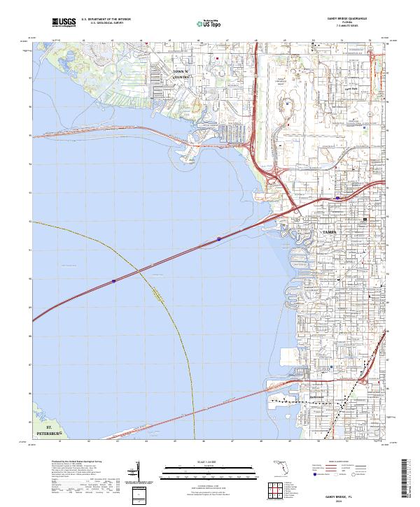 Gandy Bridge, FL — USGS 7.5-minute topo (2024)