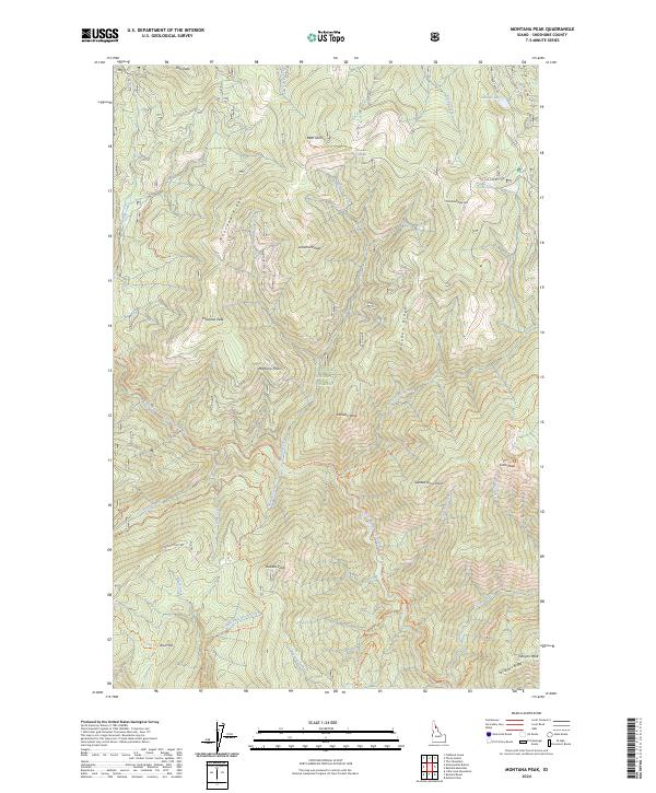 Montana Peak, ID — USGS 7.5-minute topo (2024)