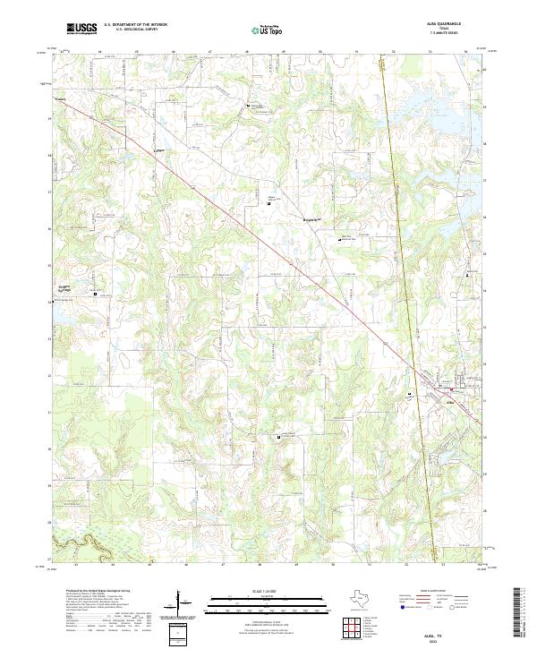 Alba, TX — USGS 7.5-minute topo (2022)