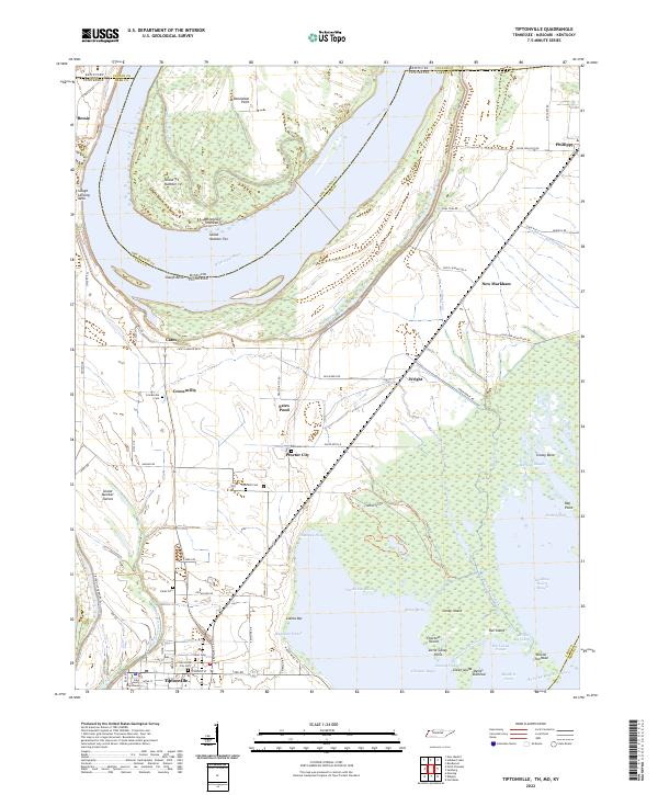 Tiptonville, TN-MO-KY — USGS 7.5-minute topo (2022)