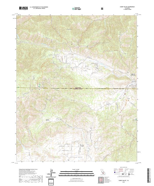 Cuddy Valley, CA — USGS 7.5-minute topo (2022)