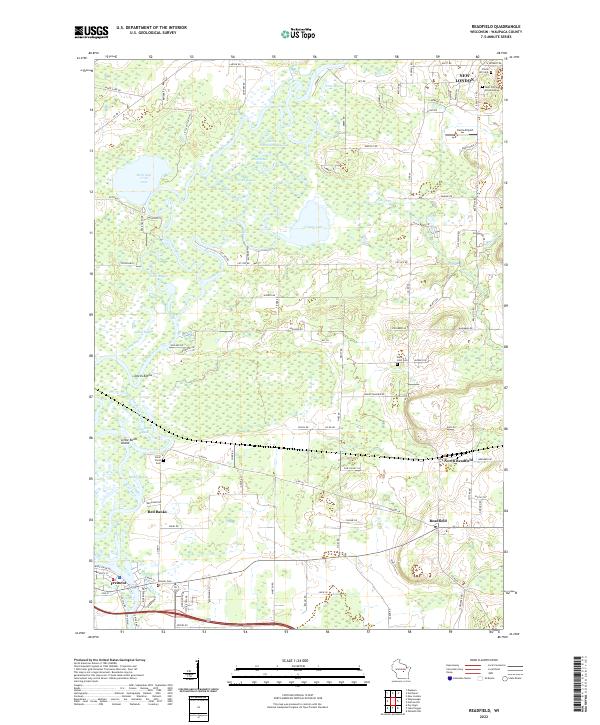 Readfield, WI — USGS 7.5-minute topo (2022)
