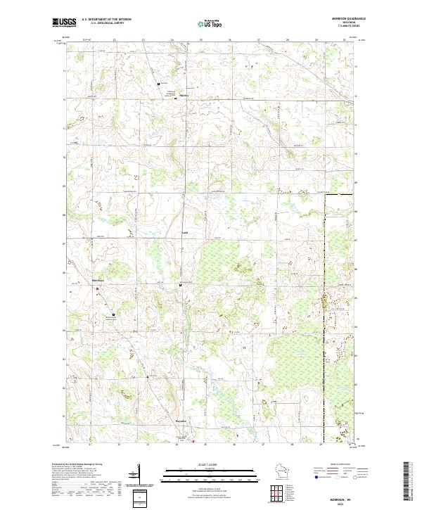 Morrison, WI — USGS 7.5-minute topo (2022)