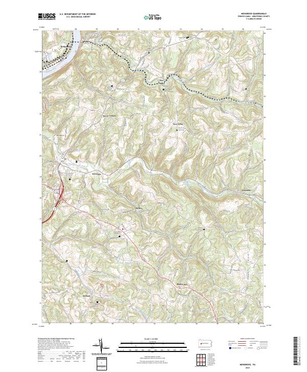 Mosgrove, PA — USGS 7.5-minute topo (2023)