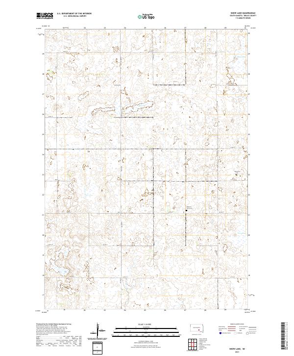 Snow Lake, SD — USGS 7.5-minute topo (2021)