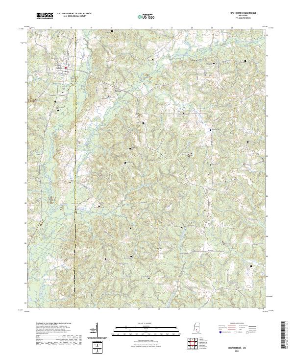New Hebron, MS — USGS 7.5-minute topo (2024)