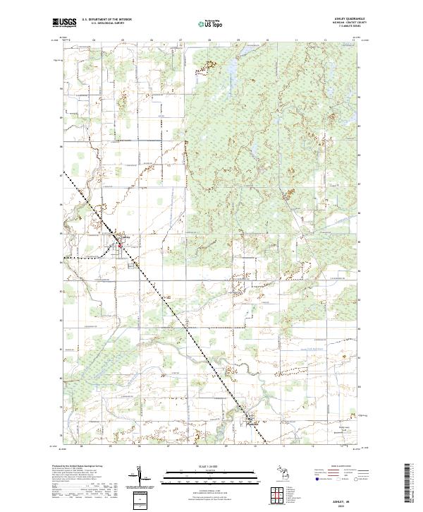 Ashley, MI — USGS 7.5-minute topo (2023)