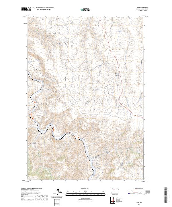 Dant, OR — USGS 7.5-minute topo (2023)