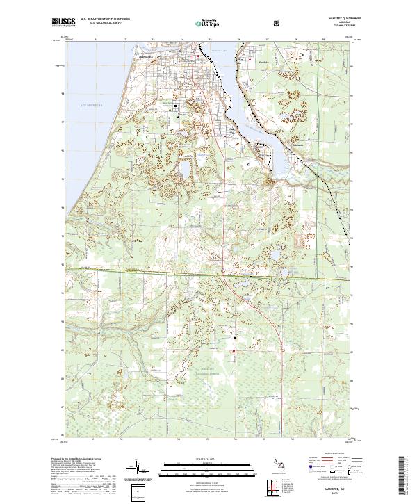 Manistee, MI — USGS 7.5-minute topo (2023)