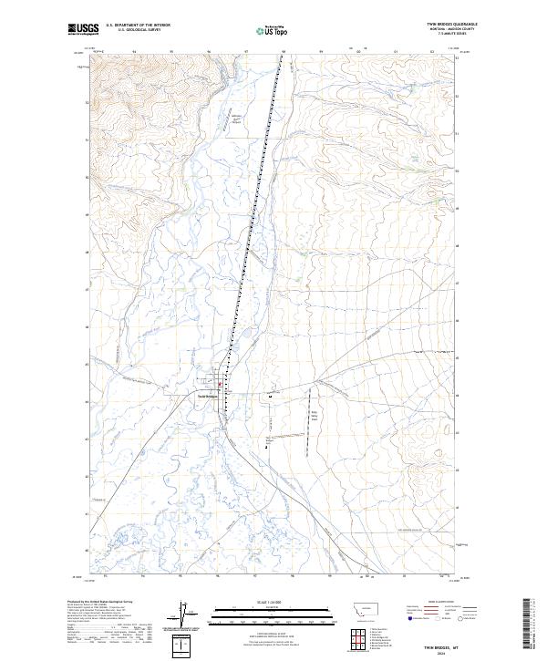 Twin Bridges, MT — USGS 7.5-minute topo (2024)
