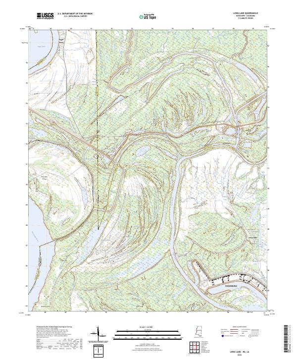Long Lake, MS-LA — USGS 7.5-minute topo (2024)