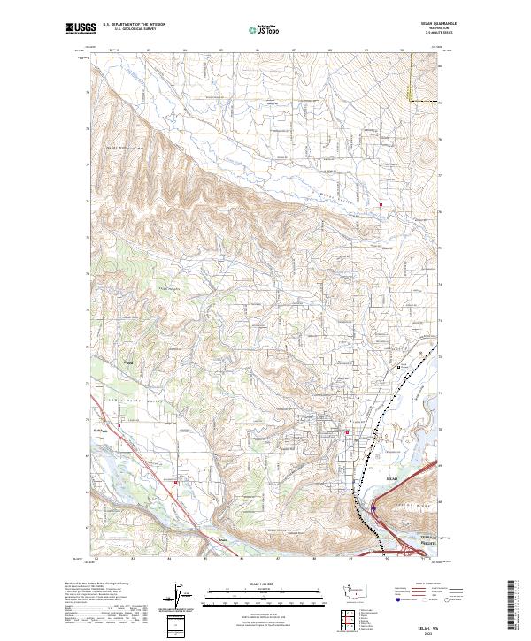 Selah, WA — USGS 7.5-minute topo (2023)