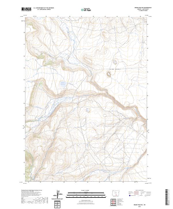 Drake Peak NE, OR — USGS 7.5-minute topo (2023)