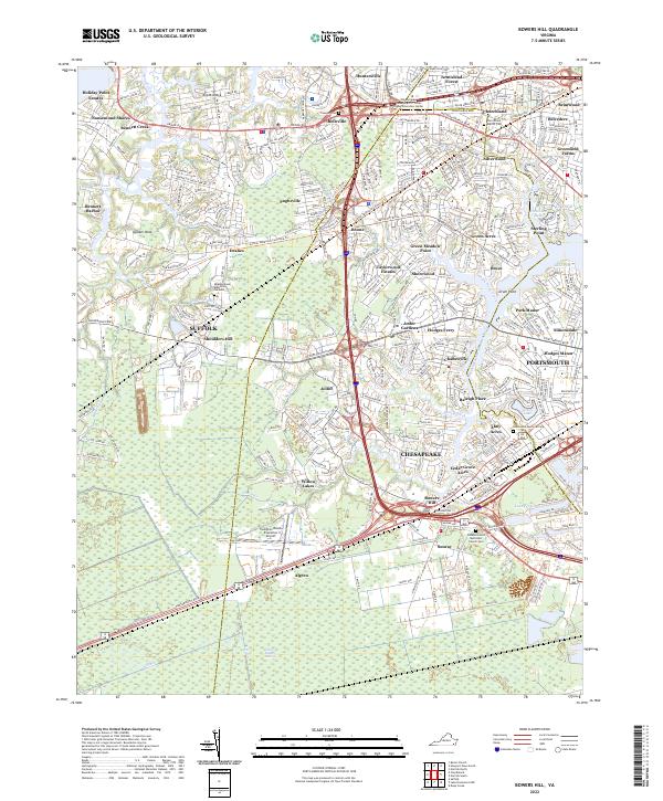 Bowers Hill, VA — USGS 7.5-minute topo (2022)