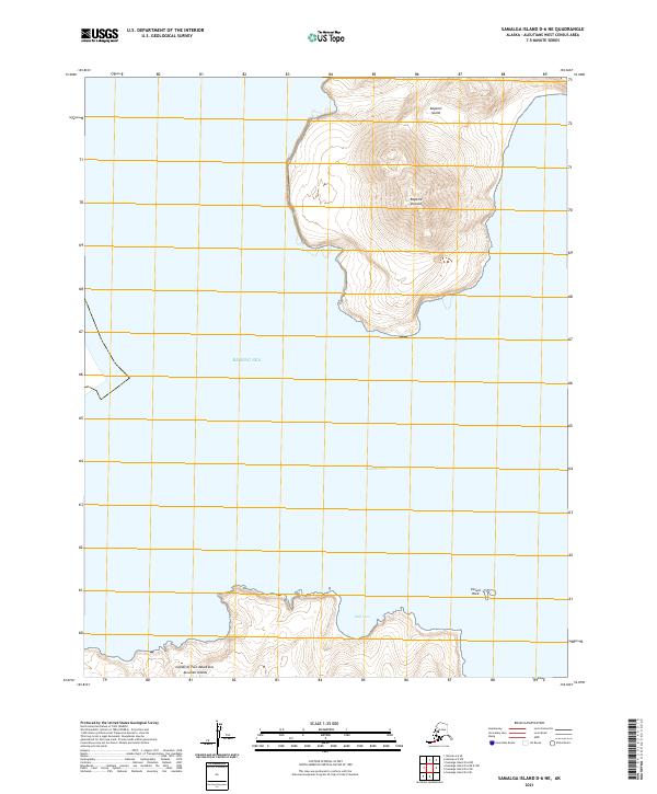 Samalga Island D-6 NE, AK — USGS 7.5-minute topo (2021)