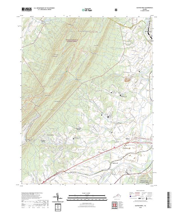 Elkton West, VA — USGS 7.5-minute topo (2022)