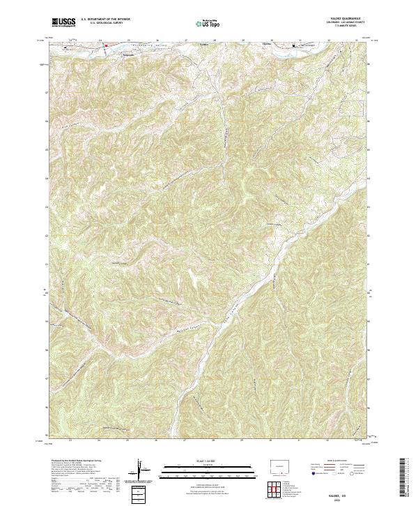 Valdez, CO — USGS 7.5-minute topo (2022)