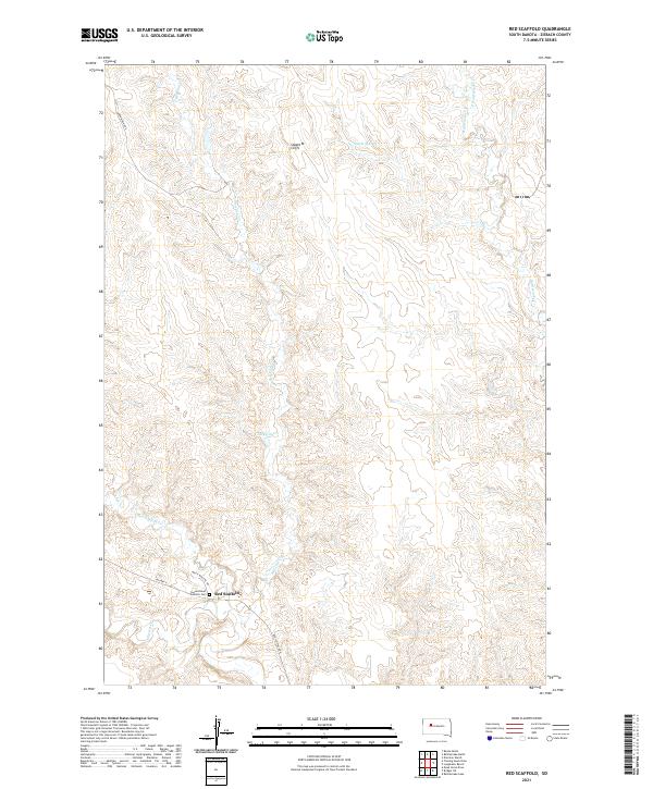 Red Scaffold, SD — USGS 7.5-minute topo (2021)