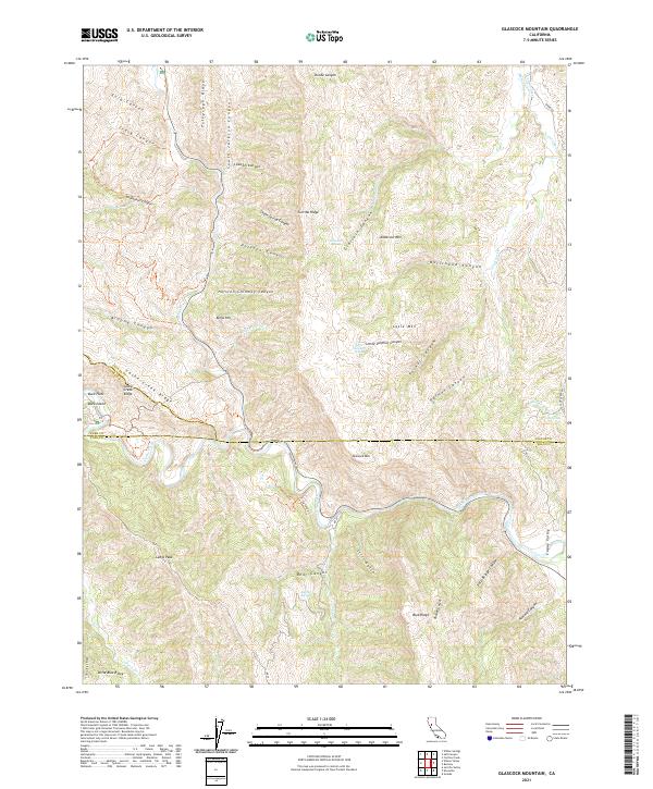 Glascock Mountain, CA — USGS 7.5-minute topo (2021)