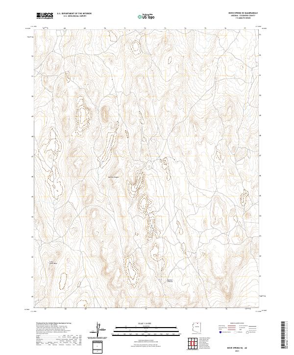 Dove Spring SE, AZ — USGS 7.5-minute topo (2021)