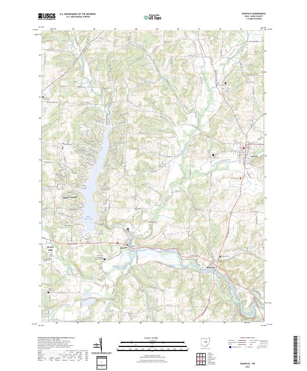 Danville, OH — USGS 7.5-minute topo (2023)
