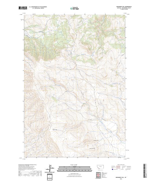 Monument Hill, MT — USGS 7.5-minute topo (2024)