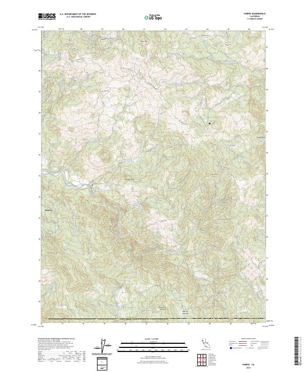 Harris, CA — USGS 7.5-minute topo (2023)