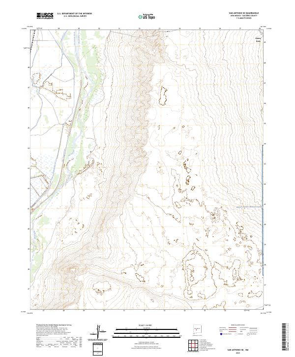 San Antonio SE, NM — USGS 7.5-minute topo (2023)