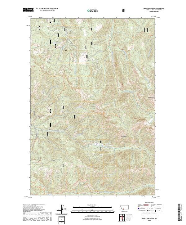 Mount Blackmore, MT — USGS 7.5-minute topo (2024)