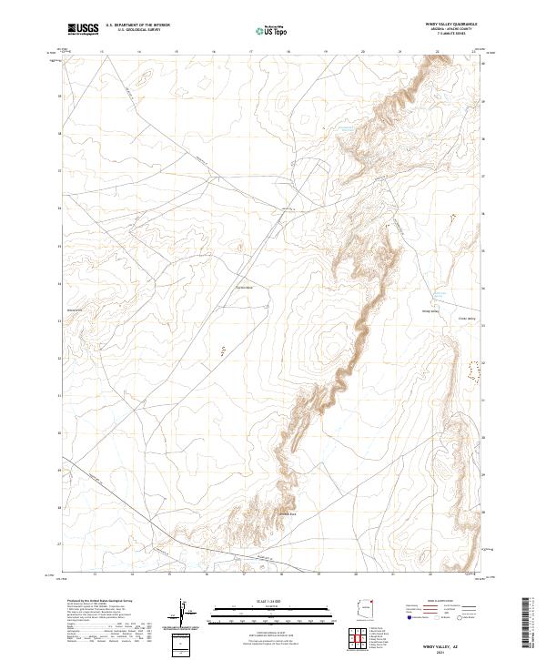 Windy Valley, AZ — USGS 7.5-minute topo (2021)