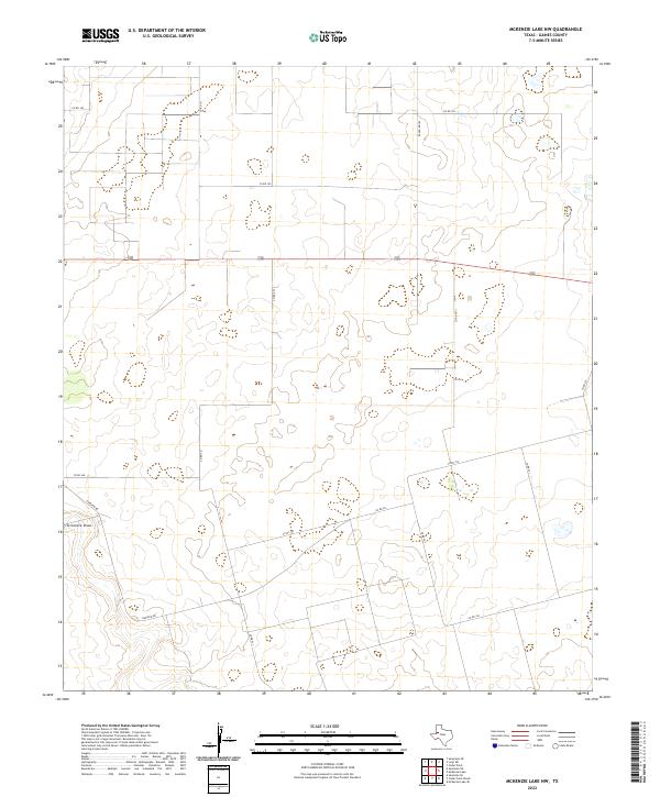 McKenzie Lake NW, TX — USGS 7.5-minute topo (2022)