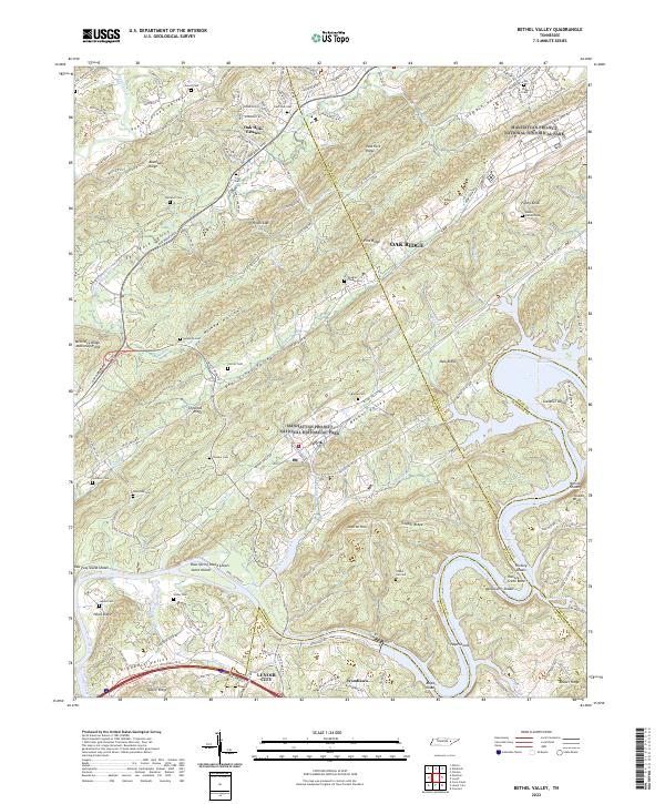 Bethel Valley, TN — USGS 7.5-minute topo (2022)