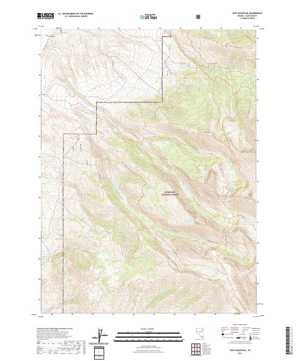 Tent Mountain, NV — USGS 7.5-minute topo (2021)