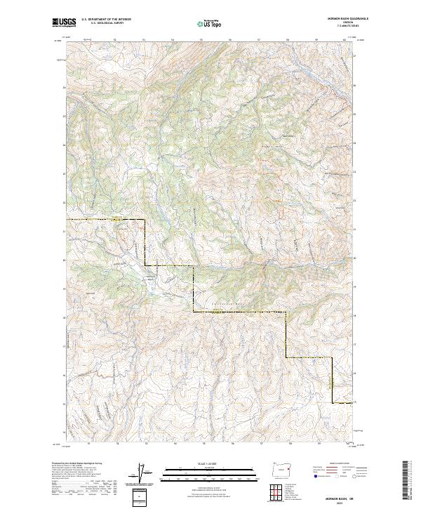 Mormon Basin, OR — USGS 7.5-minute topo (2023)