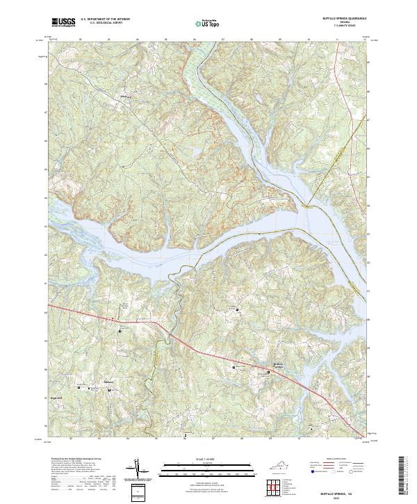 Buffalo Springs, VA — USGS 7.5-minute topo (2022)