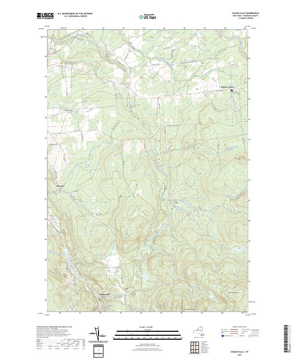 Chasm Falls, NY — USGS 7.5-minute topo (2023)