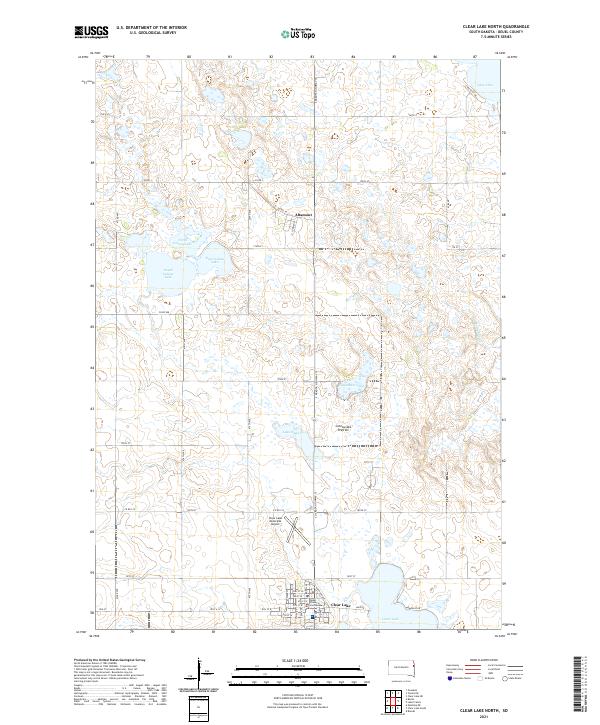 Clear Lake North, SD — USGS 7.5-minute topo (2021)